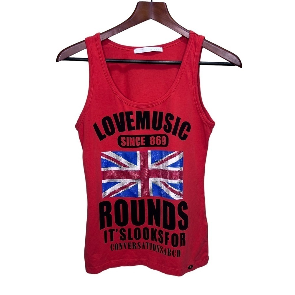 A.M.N Madness National Red Tank Top Size Large